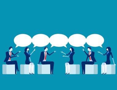 İş toplantı vektör Illustration. Kavramı iş tanıtımı.