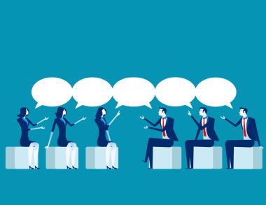 İş toplantı vektör Illustration. Kavramı iş tanıtımı.