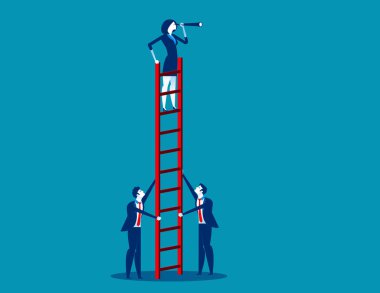 İş takım çalışması. Kavram iş vektör çizim.