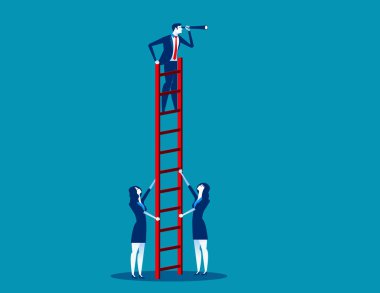 İş takım çalışması. Kavram iş vektör çizim.