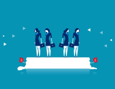 Her iki uçta da yanan mum iş takım ayakta. Kavram iş vektör çizim.