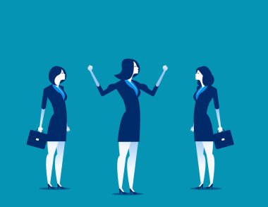 Güçlü iş kişi. Kavram iş vektör çizim.