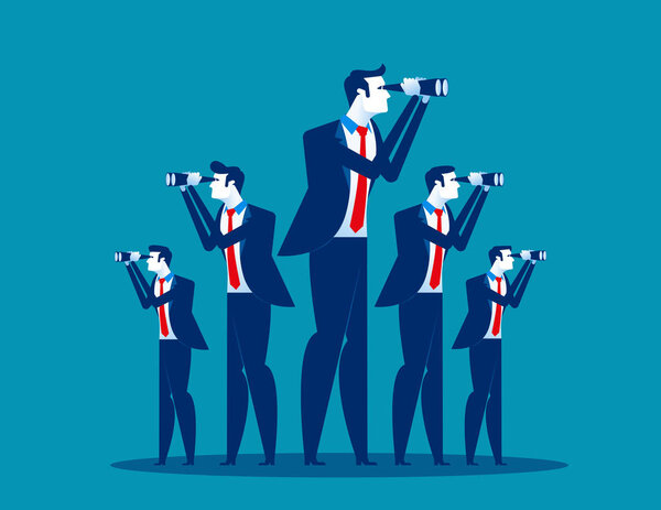 Бизнес видение. Деловая команда ищет успех. Мбаппе
