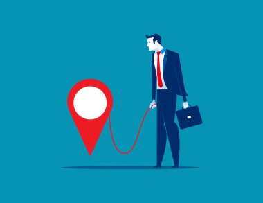 İşadamı ve Gps navigasyon için en iyisidir. Konsept iş 