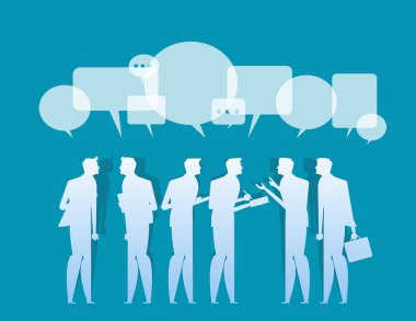 Siluet. İş dünyası toplantısı. Kavram iş vektörü 