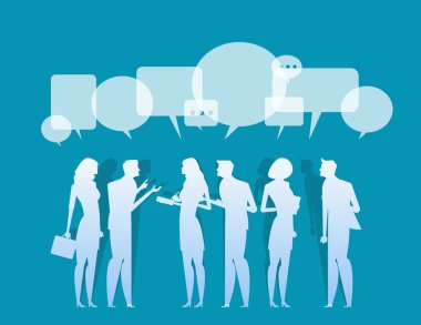 Siluet. İş dünyası toplantısı. Kavram iş vektörü 