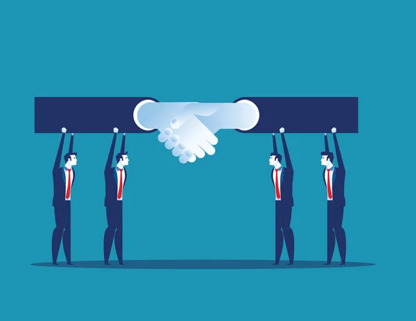 Leider. Zakelijke team overeenkomst en handshake. Concept Business — Stockvector