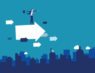 Lider iş adamı. Kavram iş vektör illustratio