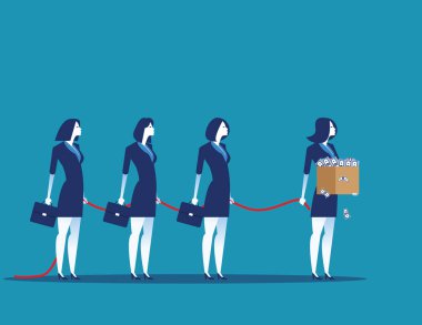 Zengin iş adamı ile izleyin. Kavram iş vektör ü