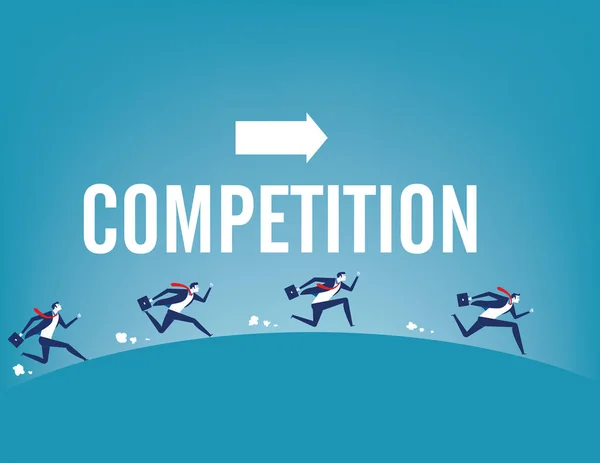 Buisness Competiton. Concept Business vector illustratie. Platte — Stockvector