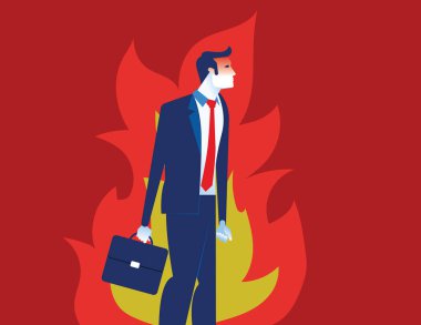 Kızgın adam. İş kişi ve duygu . Konsept iş charac