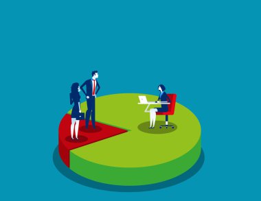 Tekelci iş sahibi. Kavram iş vektör illüstrasyon