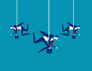 İş adamları kapana kısıldı. Kavram iş vektör illustratio