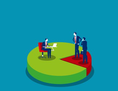 Tekelci iş sahibi. Kavram iş vektör illüstrasyon