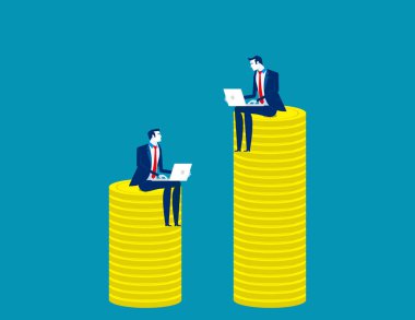 İş adamları ve çalışmak. Kavram iş vektör illustratio