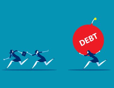 İş ekibi ve büyük sorun ile ortak. Kavram iş deb