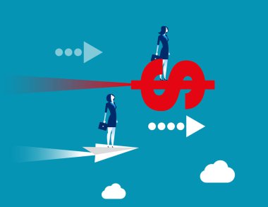 İş adamları için rekabet. Konsept iş stratejisi vecto