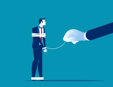 İşin gücü. Vektör illüstrasyon rekabet iş conc