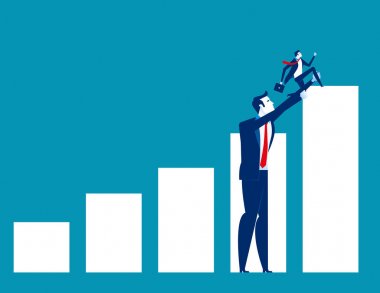 Büyük işletmeler küçük işletmelerin başarıya uymasını sağladı. Konsept iş 