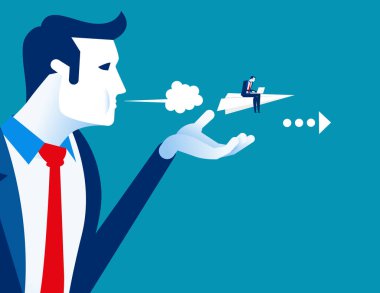 Yöneticiler çalışanlarını başarıya iterler. Kavram iş vektörü