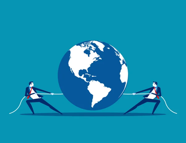 Competencia global. Concepto negocio vector ilustración, Teamwo — Vector de stock