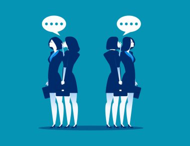 İş takımı diğerine dedikodu yapar. Konsept iş kısmı