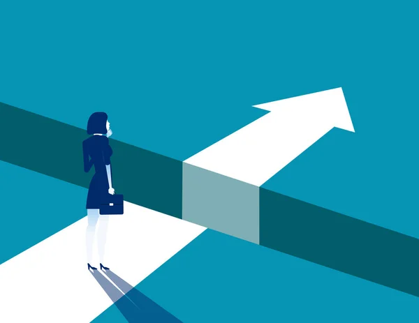 İş kadını ve başarıya giden yolda boşluk, Konsept iş solvin