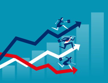 Rekabet, Diyagramlar üzerinde çalışan İş, Konsept iş vect