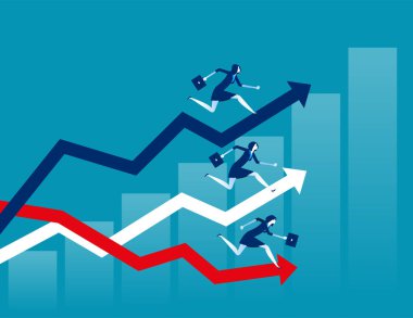 Rekabet, Diyagramlar üzerinde çalışan İş, Konsept iş vect