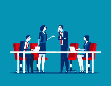 İş toplantısı. Grup şirket strateji konferansı. Kavram 