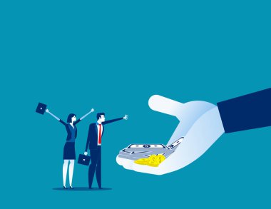 Şirket çalışanlara maaş teklif ediyor. Kavram iş vektör ü