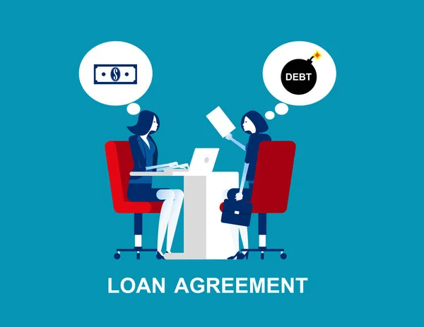 Business person make a loan agreement. Concept business vector,