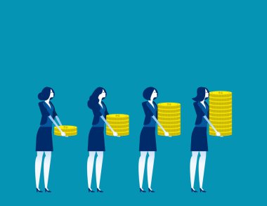 Yatırımcı ve kâr. Bütünlük vektör illüstrasyonunu kavra, Inves