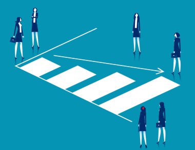 Finansal tabloları boyalı iş adamları. Strateji ve toplantı