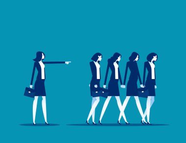 Üzgün ve bunalımlı iş grupları. İş ekibi konsepti