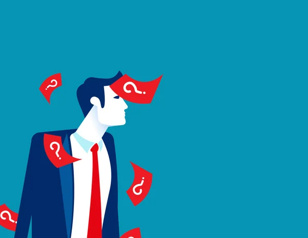 Soru işaretiyle karıştırılmış düşünce. Soru iş kavramına not: