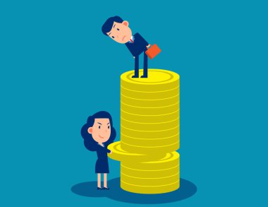 İş adamları ya para çeker ya da iş arkadaşlarına zorbalık eder. Finansal iş kavramı
