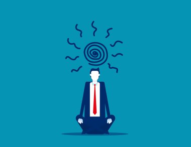 Business people work until dizzy. Business office people concept clipart