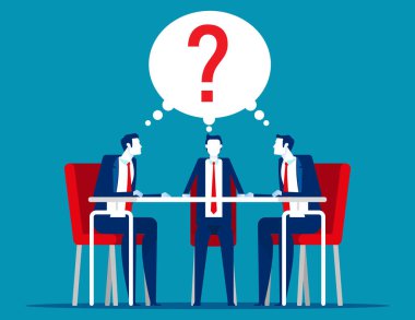 Üstlerinde soru işareti olan problemleri düşünüyorum. İş grubu beyin fırtınası konsepti