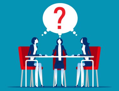 Üstlerinde soru işareti olan problemleri düşünüyorum. İş grubu beyin fırtınası konsepti