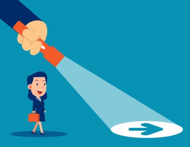 İşadamı el feneri gizli ok işaretini ortaya çıkardı