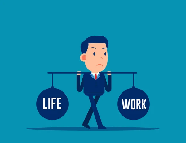 Los Empresarios Equilibran Vida Trabajo — Archivo Imágenes Vectoriales