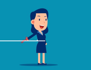 Ofis çalışanı ipi kesiyor, bağlantıyı kesmeyi öğreniyor.