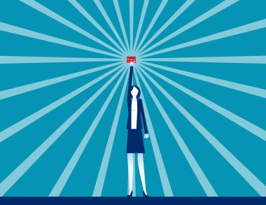 Kredi kartını tutan bir iş adamı. Bankacılık hizmetleri kavramı