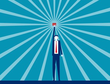 Kredi kartını tutan bir iş adamı. Bankacılık hizmetleri kavramı