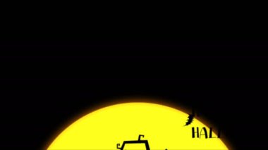 Cadılar Bayramı kutlaması ve balkabakları. Konsept tatil video animasyonu, Yıllık, Tatil, Festival