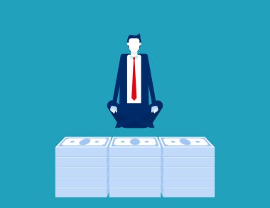 Nilüfer pozisyonu alma işi. İş dünyası finansal konsepti. Düz çizgi film vektör biçimi