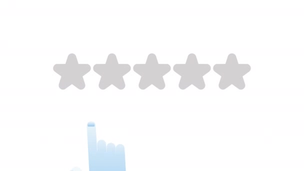 五つ星のランキングビジネス 評価の星の概念を与える フィードバックがある — ストック動画