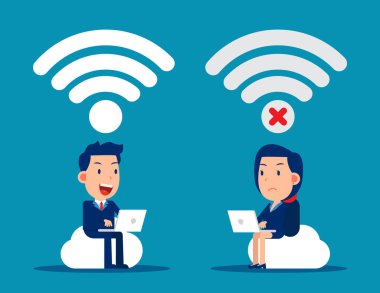 Bağlantı iyi ve kötü. Kablosuz teknoloji kavramı