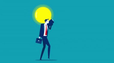 İşletmelerin ampulleri var. Yaratıcılık 4K Canlandırıldı